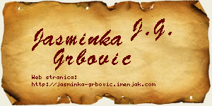 Jasminka Grbović vizit kartica